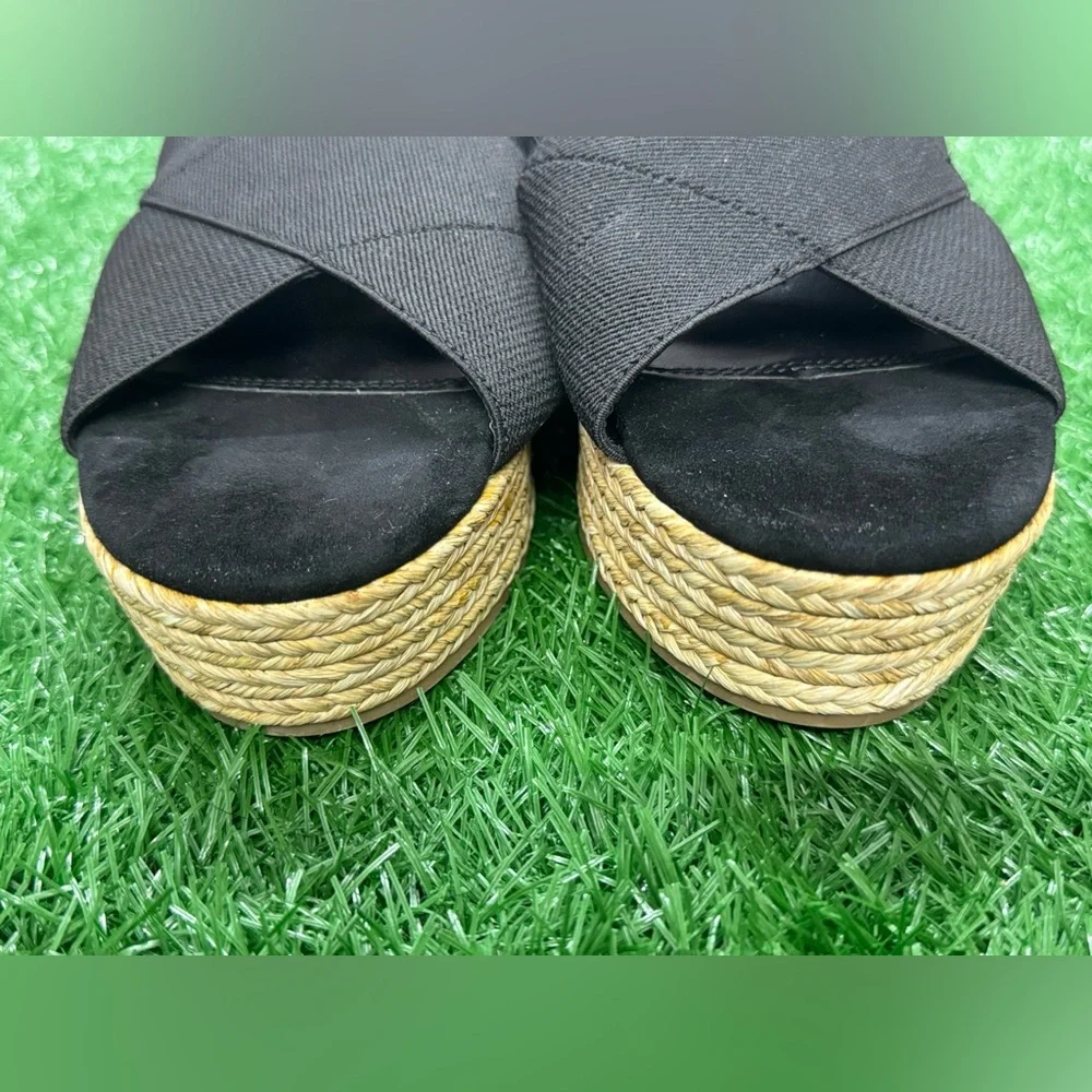 Steven by Steve‎ Madden Kaycee Black Fabric Espadrille Sandals Size 8.5M